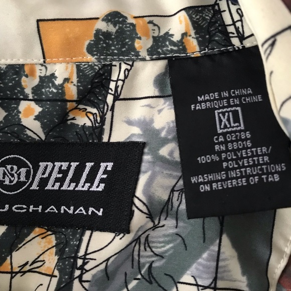 Vintage Rare Pelle Pelle Marc Buchanan All Over Print Button Up Size XL - Picture 3 of 7